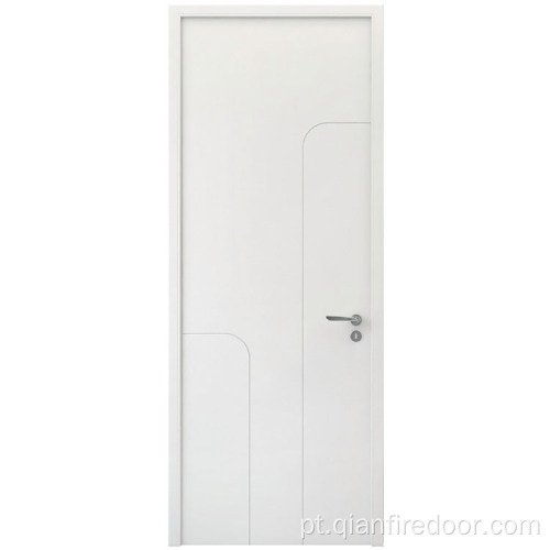 porta envidraçada interior nivelada com porta de plástico branco de vaivém